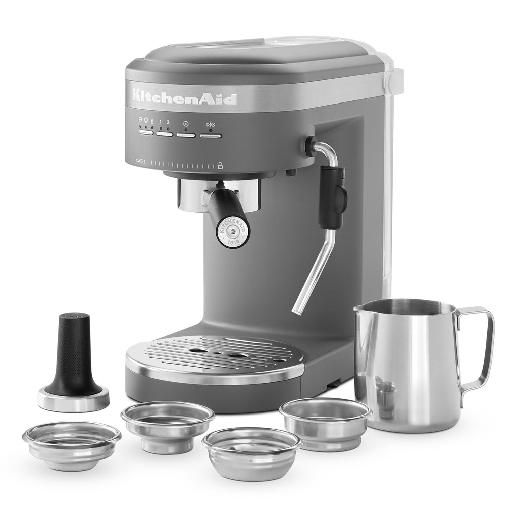 KitchenAid Semi-Automatic Espresso Machine - Matte Charcoal Grey – view 2